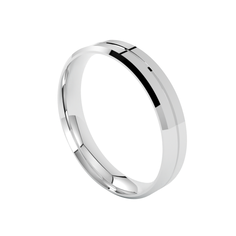 Zgrabne obrączki ślubna z białego złota 585